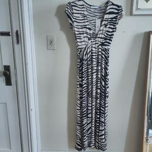 Urban Outfitters Black and White Striped Maxi Dress